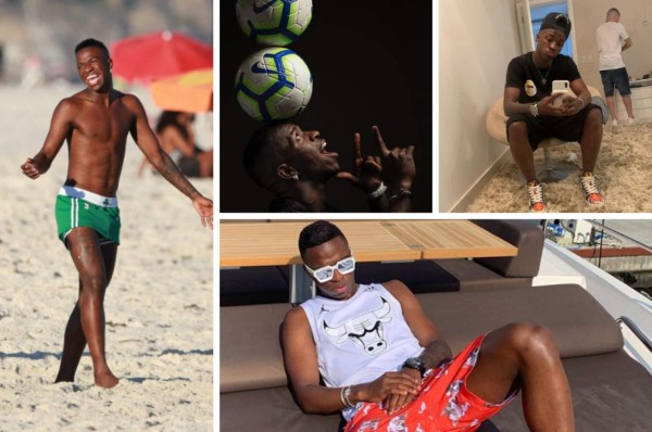 Playa, arena y mucho balón: Las tremendas vacaciones de Vinicius Junior en Brasil