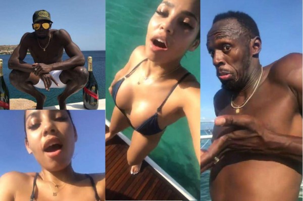 Las vacaciones ardientes y de lujo de Usain Bolt con su novia en un yate