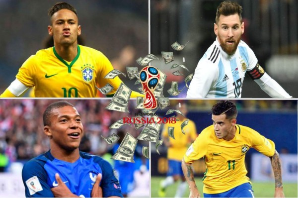 Los 10 futbolistas más caros que estarán en Rusia 2018