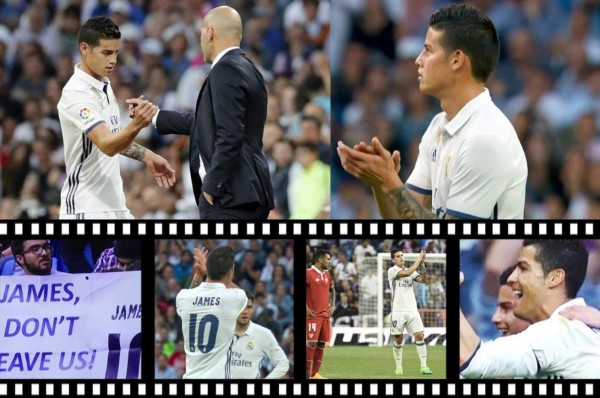 James Rodríguez se despide del Bernabéu llorando y entre aplausos