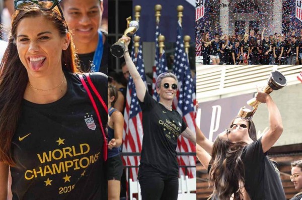Espectacular y 'polémico' desfile en Nueva York para celebrar con la selección femenina de USA