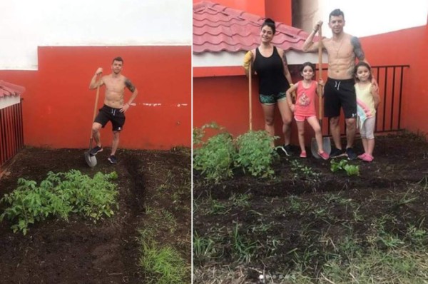 Matías Garrido, el 'empleado' del año trabajando en un huerto junto a su esposa durante la cuarentena