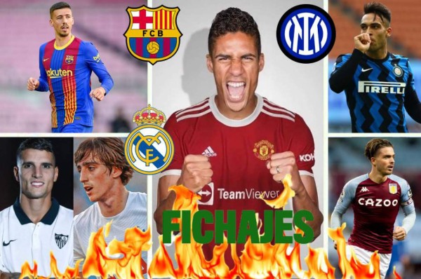 Mercado: Varane se va del Real Madrid, triplazo de ensueño del United y Barcelona perdería a un titular