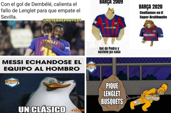 Memes: Messi es protagonista de las burlas tras el triunfazo del Barcelona ante Sevilla en España