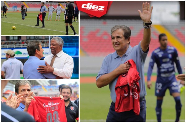 Así fue el homenaje del Alajuelense al técnico Jorge Luis Pinto