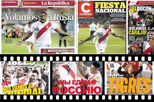 ¡PORTADAS EN PERÚ! 'Llanto de machos, tigre, volvimos y allá vamos Rusia'