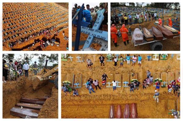 Alarmante: Cementerio colapsa en Manaos y cuerpos son enterados en fosas comunes