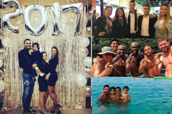 IMPERDIBLE: Así recibieron el año 2017 las máximas estrellas del fútbol