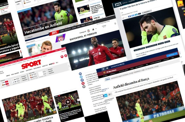 ¡Ridículo y tragedia! Así tilda la prensa mundial la eliminación del Barcelona ante Liverpool