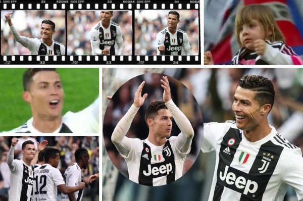 La manta, el nuevo gesto y la alegría de Cristiano tras coronarse con la Juventus en Italia &nbsp;&nbsp;