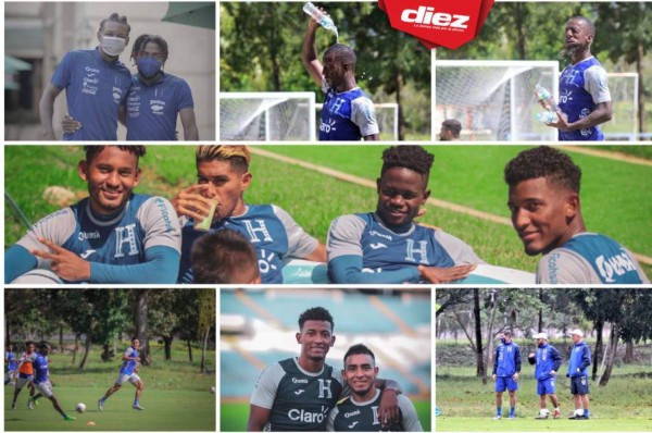 Un baño de refrescante de Darixon Vuelto, piscina y todo lo demás: las fotos más curiosas de la preparación Sub-23 de Honduras
