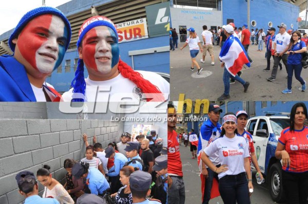 Bonito ambiente en el estadio Nacional para la final Olimpia-Motagua