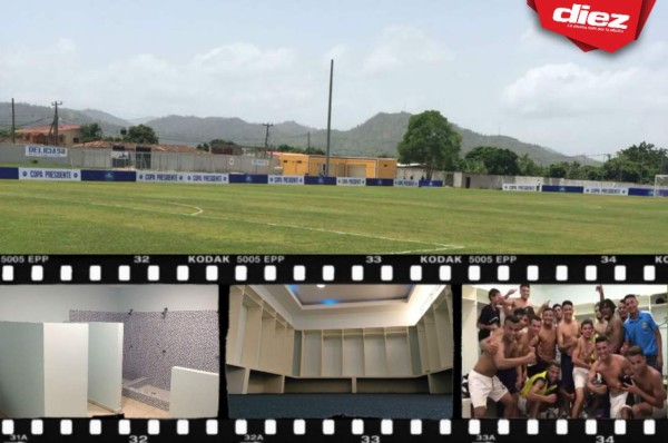 El bonito camerino de Las Delicias, equipo que eliminó a Motagua en la Copa Presidente 2018&nbsp;&nbsp;