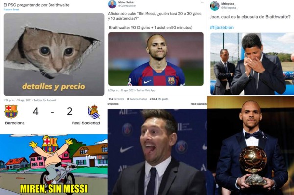 PSG quiere a Braithwaite: estallan las redes con divertidos memes tras el triunfo del Barcelona en LaLiga