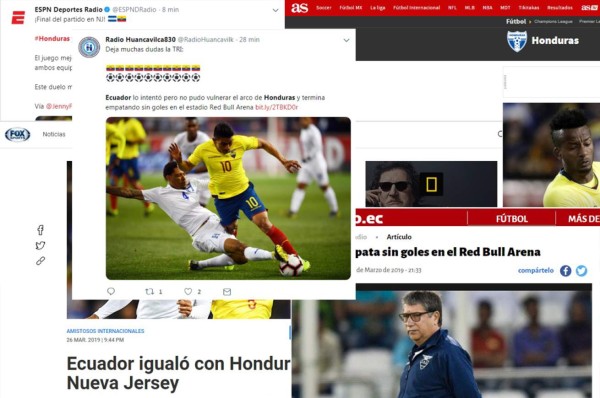 ¡Críticas Lo que dicen los medios internacionales tras el empate de Honduras y Ecuador