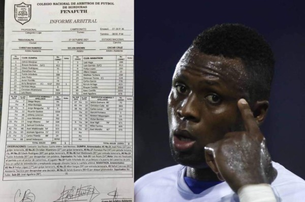 Intimidación y puñetazo: Yustin Arboleda en graves problemas por informe del acta arbitral en el Nacional