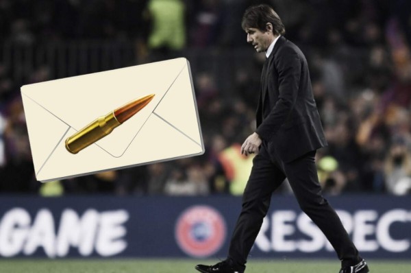 Amenazado: Antonio Conte recibió una sorpresiva carta con una bala dentro del sobre