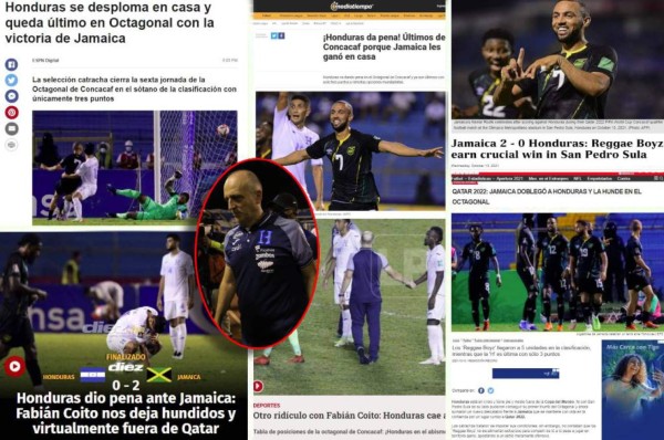 'Da pena', 'desastre' y 'ridículo': lo que dicen los medios nacionales e internacional de la derrota de Honduras ante Jamaica