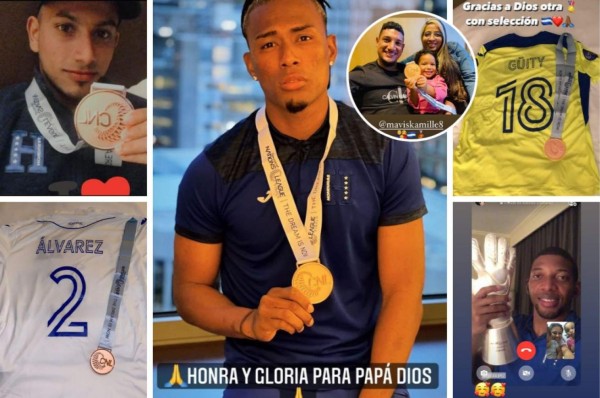 Mensajes y selfies con la medalla: así fue el festejo íntimo de Honduras tras ganar el tercer lugar en la Liga de Naciones