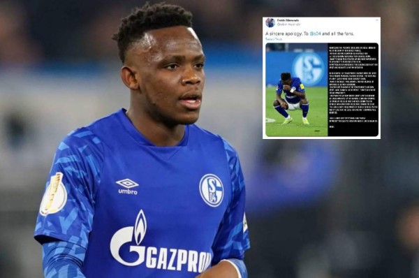 El delantero del Schalke Matondo se disculpa por llevar camiseta del Dortmund