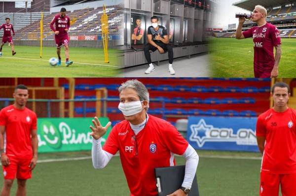 Con mascarilla y guardando distancia; así volvieron a las prácticas los clubes en Costa Rica