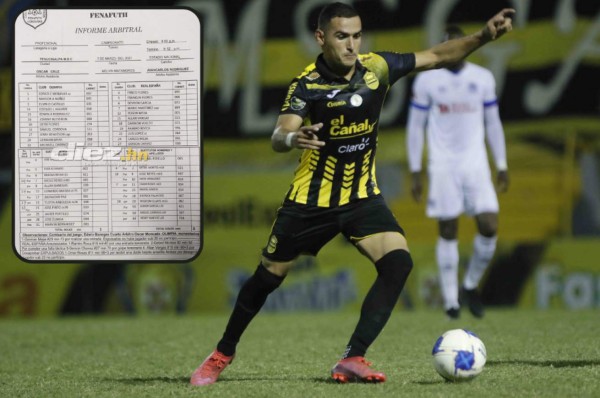 El acta arbitral: ¿Por qué Melvin Matamoros expulsó al mexicano del Real España, Omar Rosas?