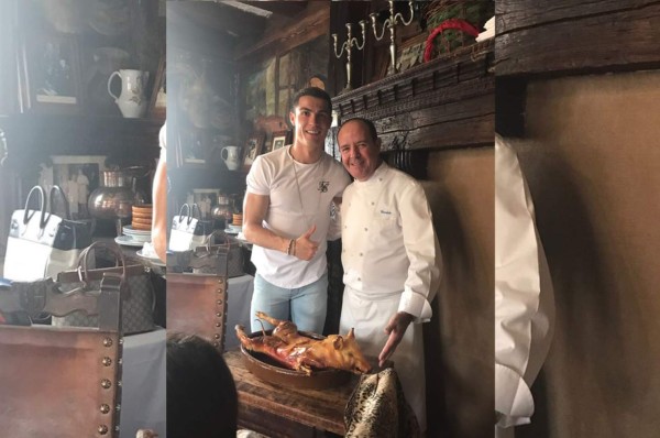 Cristiano Ronaldo se relaja comiendo marrano luego de derrota de Real Madrid