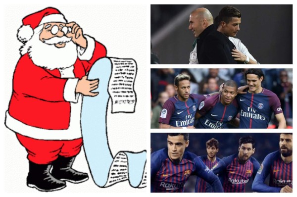 Carta para Santa: Los deseos de los grandes equipos de Europa para 2019