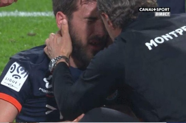 Un jugador del Montpellier perdió un diente en pleno partido