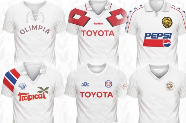 Con una de béisbol: Las camisas de local que ha usado Olimpia en sus 108 años de existencia