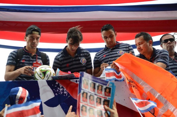 Espectacular celebración de la selección de Costa Rica en San José