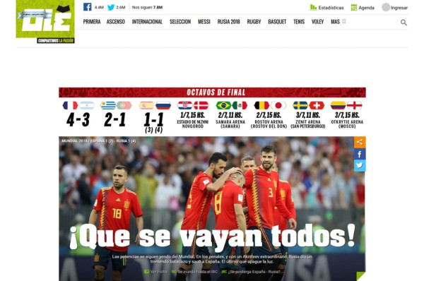 Prensa española e internacional ataca a España por eliminación en Rusia