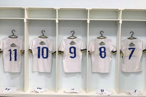 El bonito camerino de Las Delicias, equipo que eliminó a Motagua en la Copa Presidente 2018&nbsp;&nbsp;