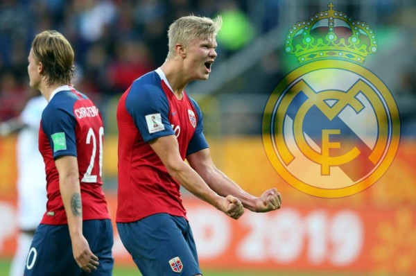 Erling Haland, noruego que le metió 9 goles a Honduras, en la órbita del Real Madrid