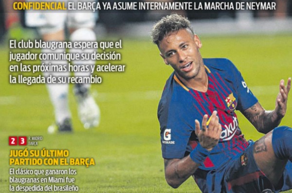 La portada que confirma que Neymar ya no será del FC Barcelona: 'Se va'