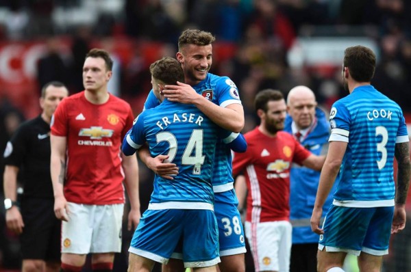 Bournemouth sorprende al Manchester United en el Old Trafford