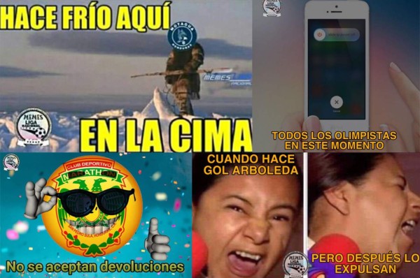 Memes no perdonan a Olimpia y Yustin Arboleda luego de caer ante Motagua