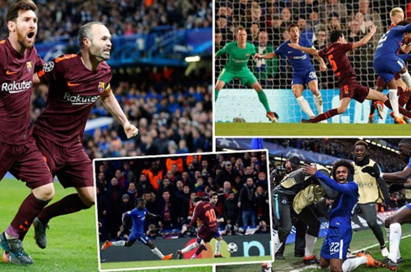 EN FOTOS: La locura de Messi en Stamford Bridge y el saludo a Conte