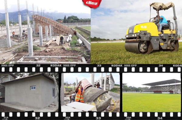 Nueva gradería, sala de conferencia y mejor cancha: Así va quedando el estadio de Tocoa