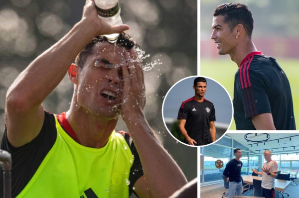 Imponente llegada y charla con el DT: Así fue el primer entrenamiento de Cristiano Ronaldo con el United&nbsp;&nbsp;