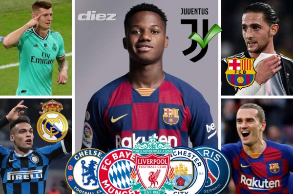 Mercado de fichajes: Barcelona rechaza ofertón por Ansu Fati, crack del Madrid suena en Italia y Juventus contrata&nbsp; &nbsp;&nbsp;
