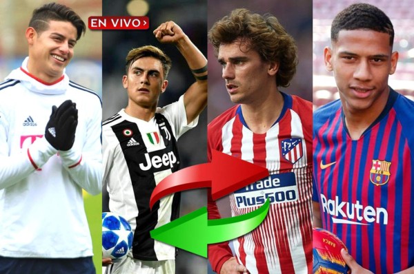 Mercado de fichajes en vivo: ¿Neymar al Real Madrid? Dybala, Griezmann, James