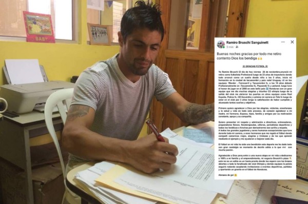 OFICIAL: Ramiro Bruschi se retira del fútbol profesional a los 40 años y revela a lo que se dedicará