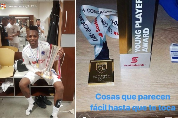 Kevin Álvarez de Olimpia presume el título de Liga de Concacaf 2017&nbsp;&nbsp;