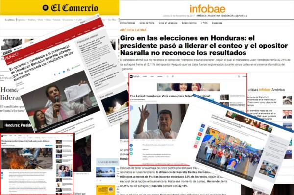 Así titulan medios internacionales remontada de Juan Orlando ante Salvador Nasralla