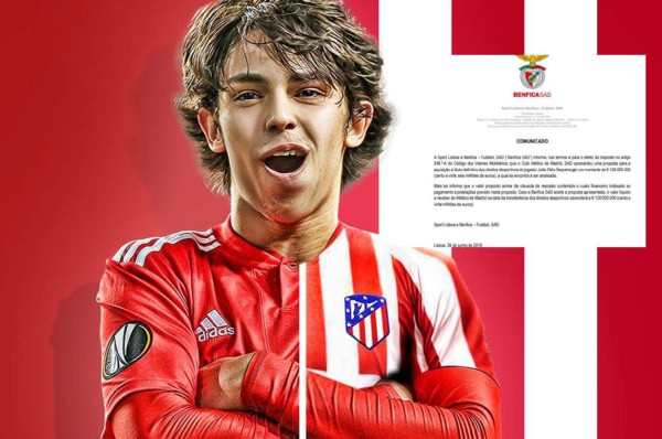 Comunicado oficial: Benfica anuncia que el Atlético ofrece 126 millones por Joao Félix