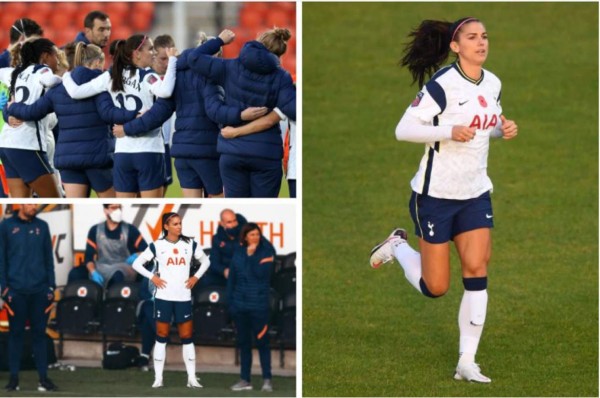 Deslumbró en la cancha y foto con su hija: Así fue el debut de Alex Morgan con el Tottenham
