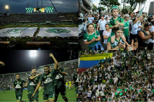 El Chapecoense vibró con sus 'hermanos' de Colombia en la final esperada