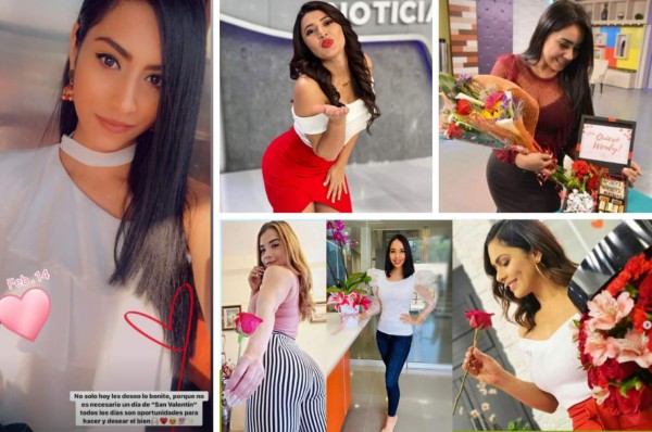 Entre muchas rosas: Así pasaron San Valentín las presentadoras hondureñas