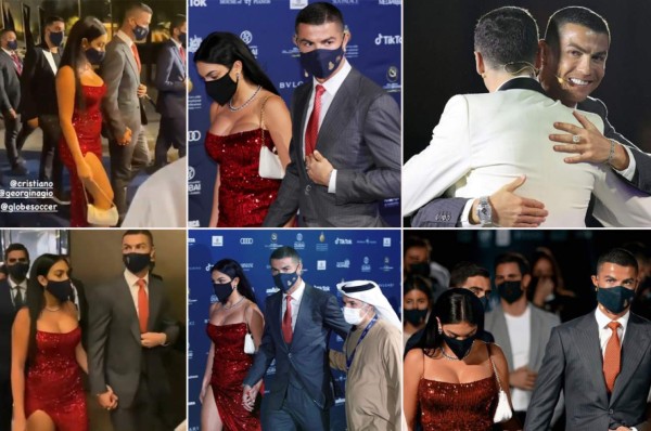 Georgina Rodríguez arrasa en la gala de los Globe Soccer Awards: así llegó junto a Cristiano Ronaldo